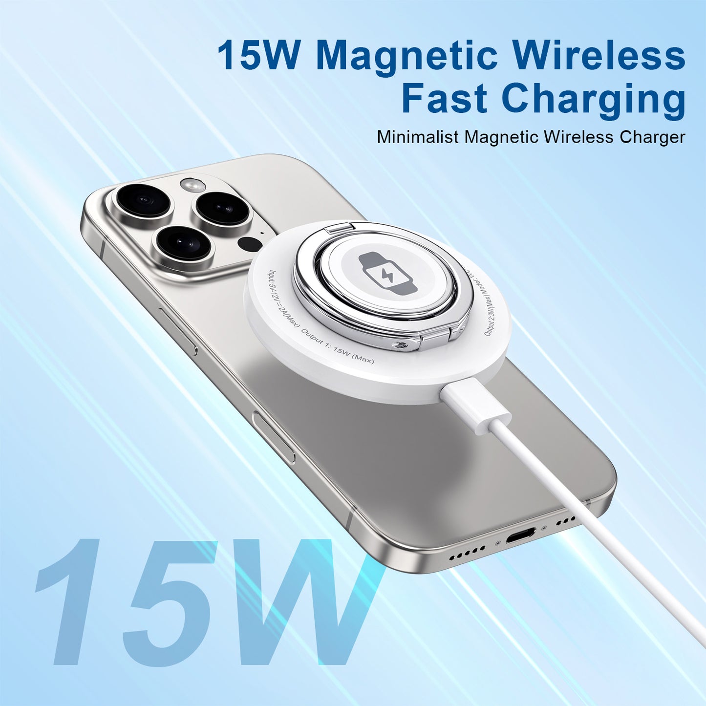 3-in-1 Wireless Charger Ring Stand Fast, Foldable & Stylish Dewell X