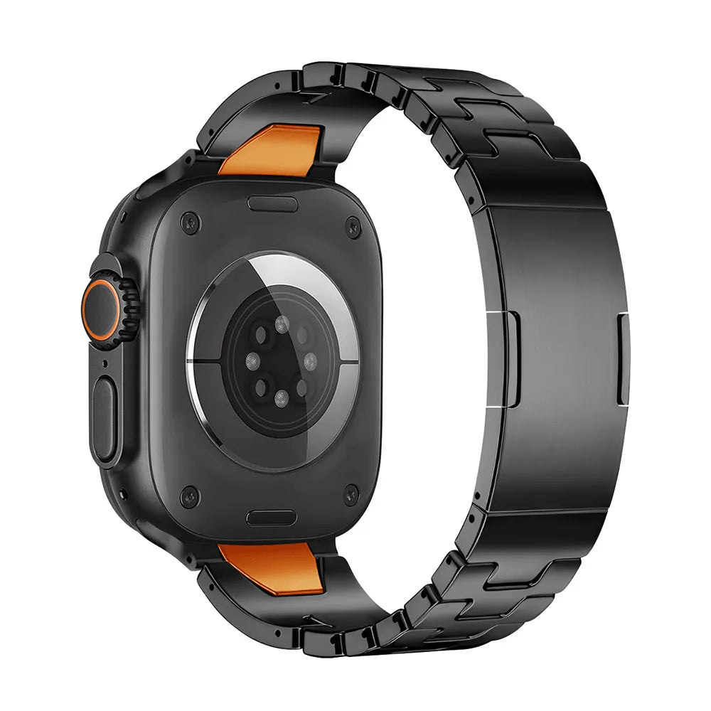 Grand H Titanium Orange Modular Band for Apple Watch 44-49mm Dewell X
