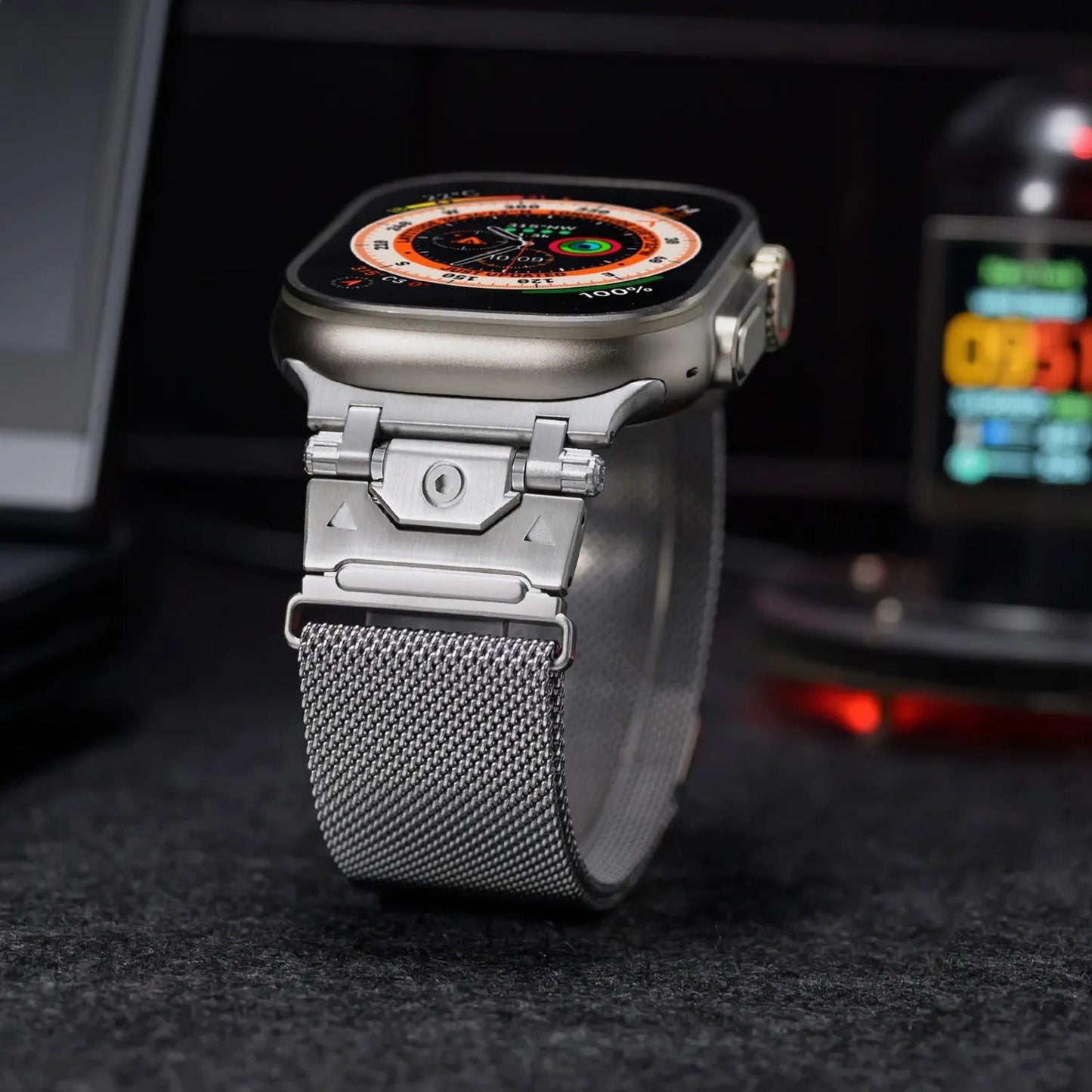 Taiyuan stainless steel metal bracelet suitable for Apple Watch 10 Ultra Milanese loop 49mm Dewell X