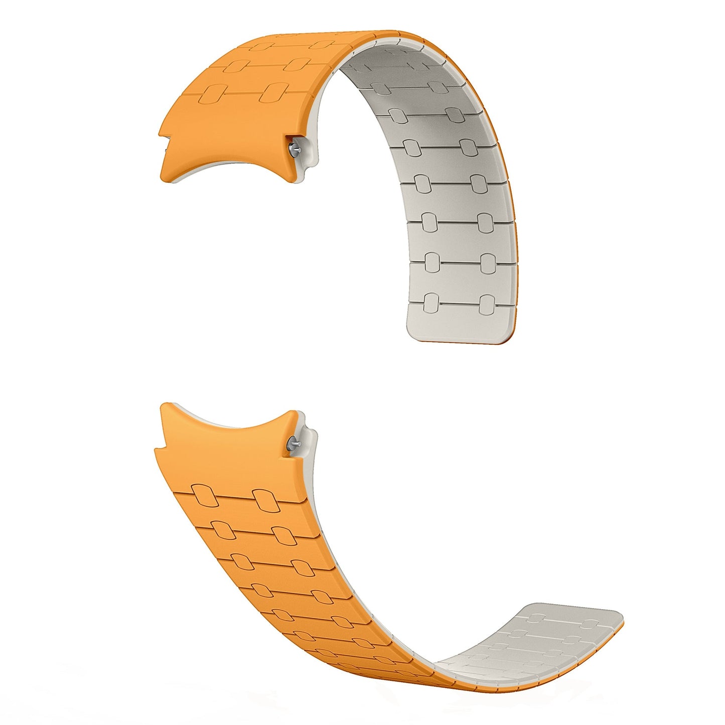 AP Magnetic Silicone Contrasting Color for Samsung Galaxy Watch6/4/5/5 Pro Orange + Starlight 20mm Dewell X
