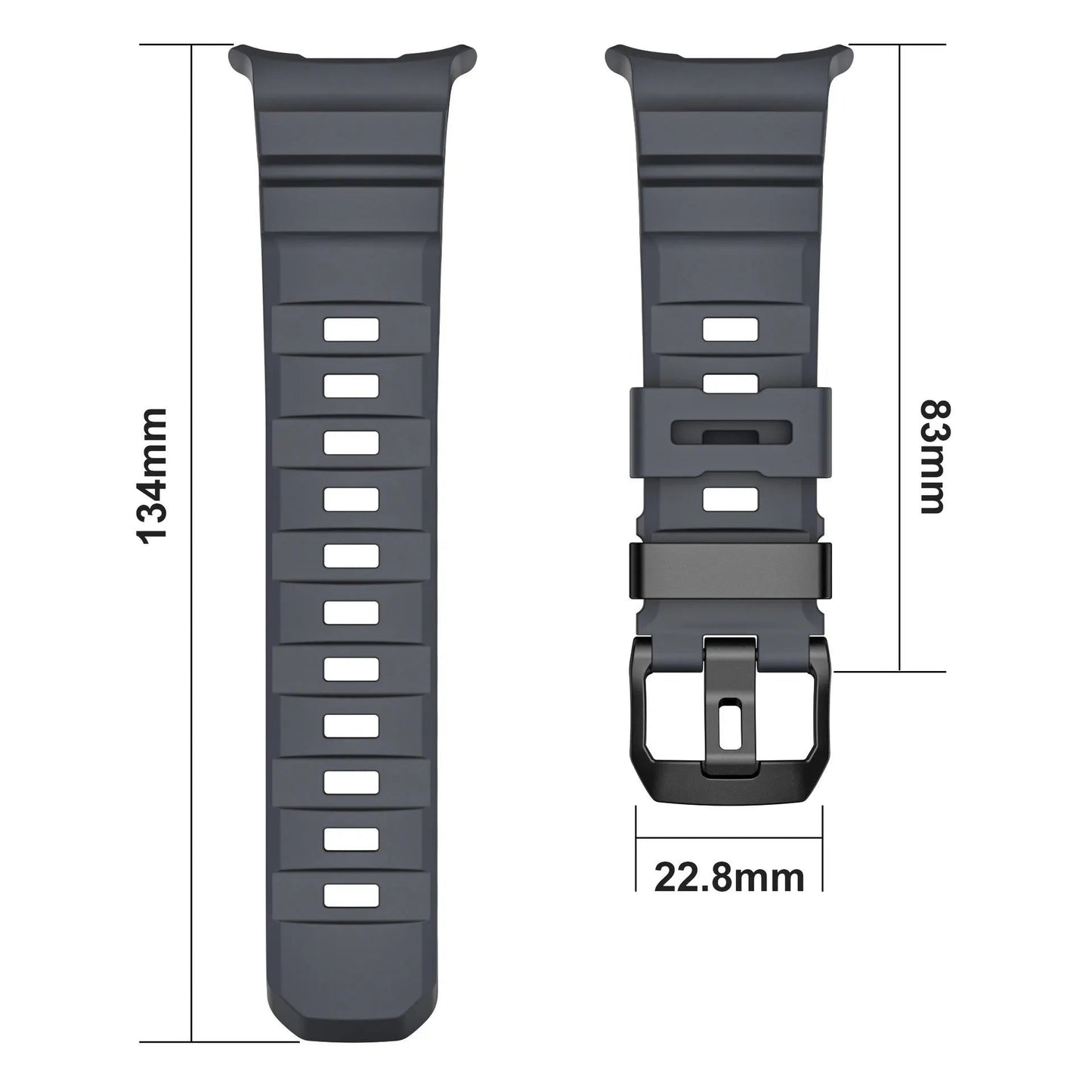 Rugged Silicone Sport Band for Galaxy Watch 20mm – No-Gap Fit, Waterproof Dewell X