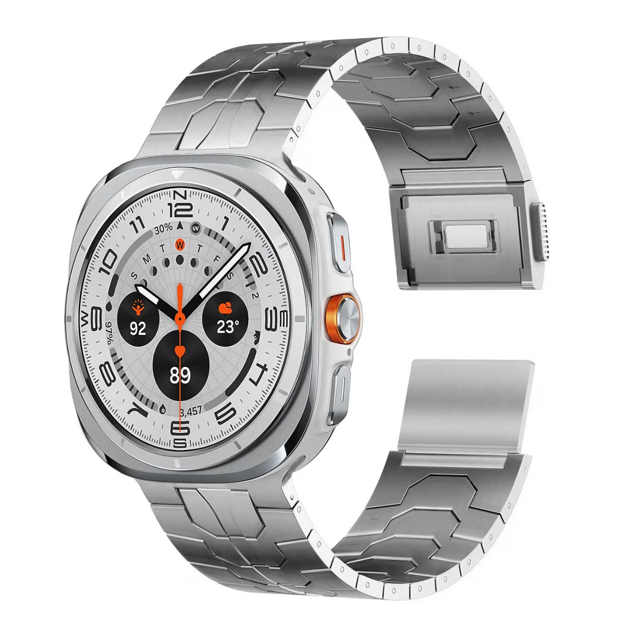 Magnetic Metal Strap for Galaxy Watch 20mm – Stainless Steel & Titanium Dewell X