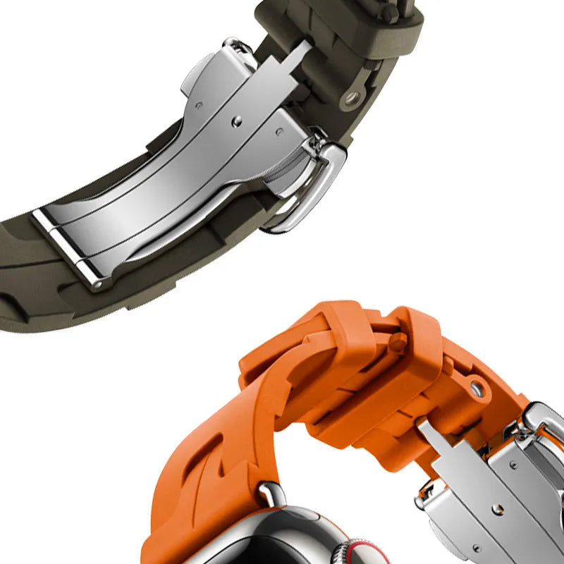 Skin-Friendly Silicone Band for Apple Watch Series 10 – Original Buckle, 42mm/46mm Dewell X