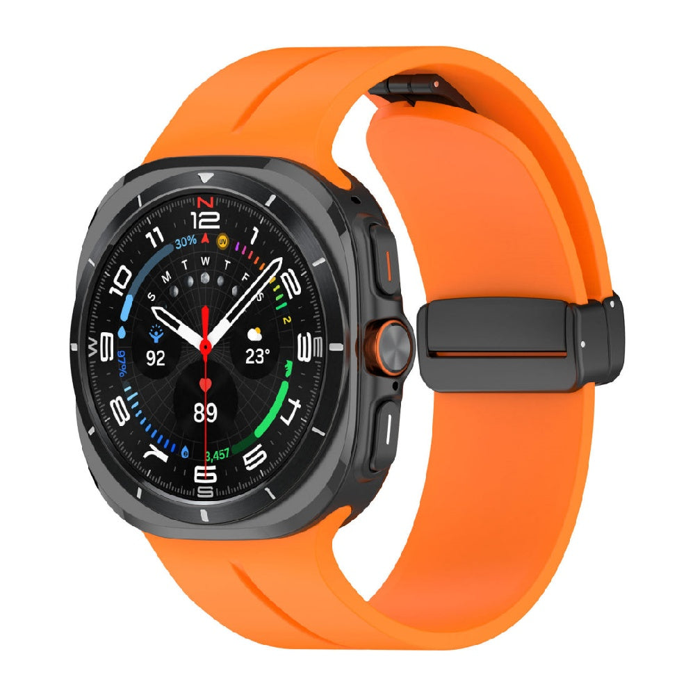 Magnetic Silicone Band For Samsung Galaxy Watch Ultra Orange Galaxy Ultra 47mm Dewell X