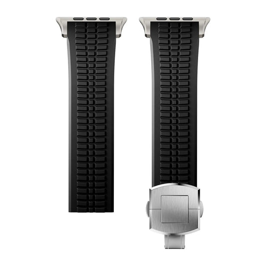 New fluororubber dual press-button watch strap suitable for Apple Watch - Dewell X