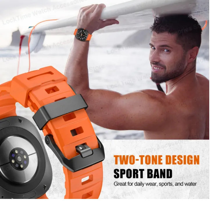 Rugged Silicone Sport Band for Galaxy Watch 20mm – No-Gap Fit, Waterproof Dewell X