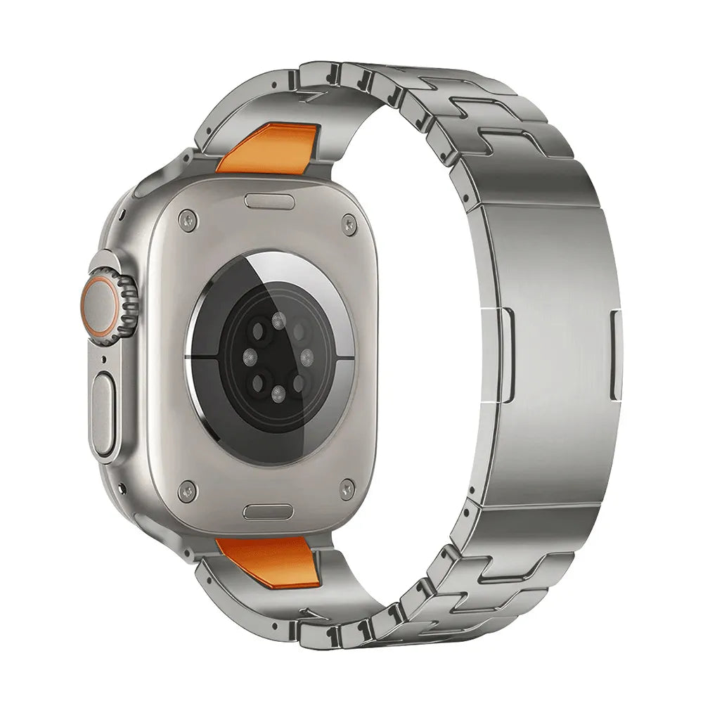Grand H Titanium Orange Modular Band for Apple Watch 44-49mm Dewell X