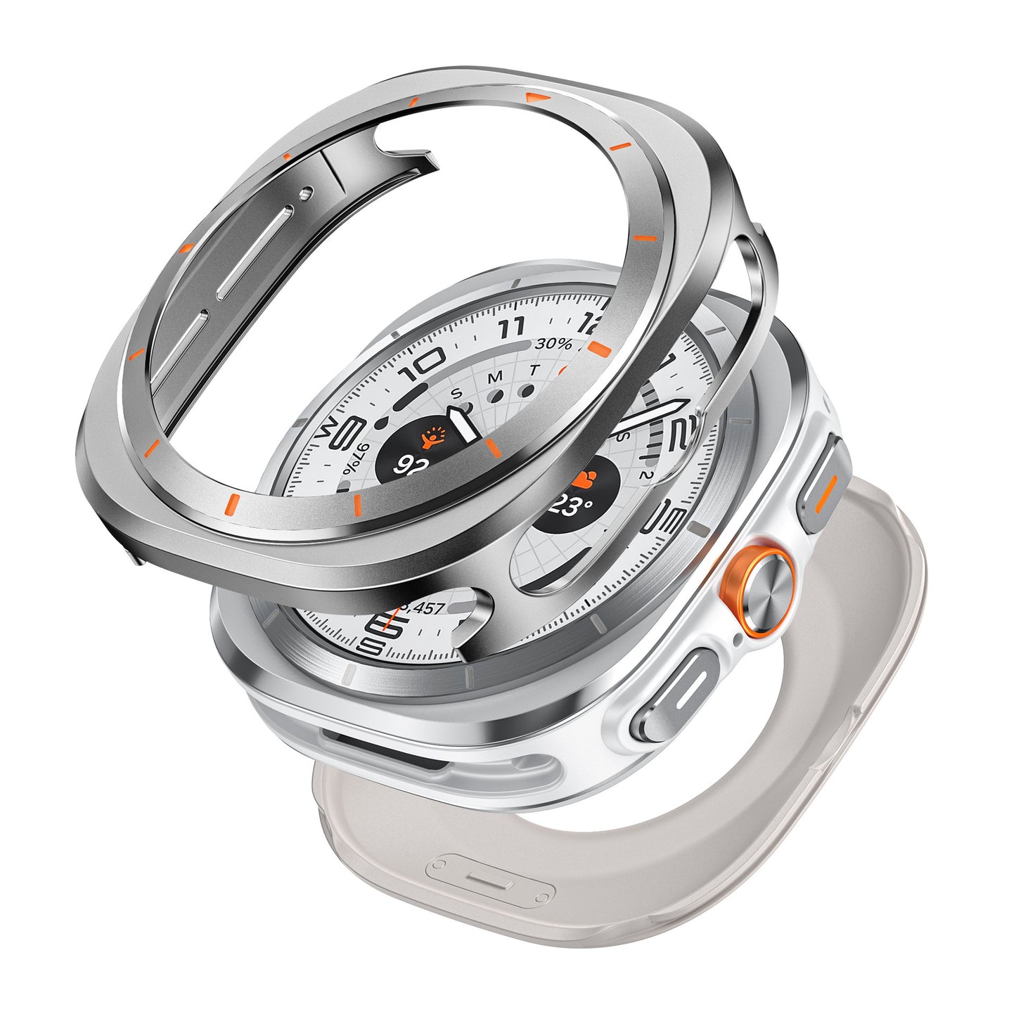 Premium Titanium Alloy Protective Case for Samsung Galaxy Watch Ultra 47mm - Rugged Military Grade Bumper