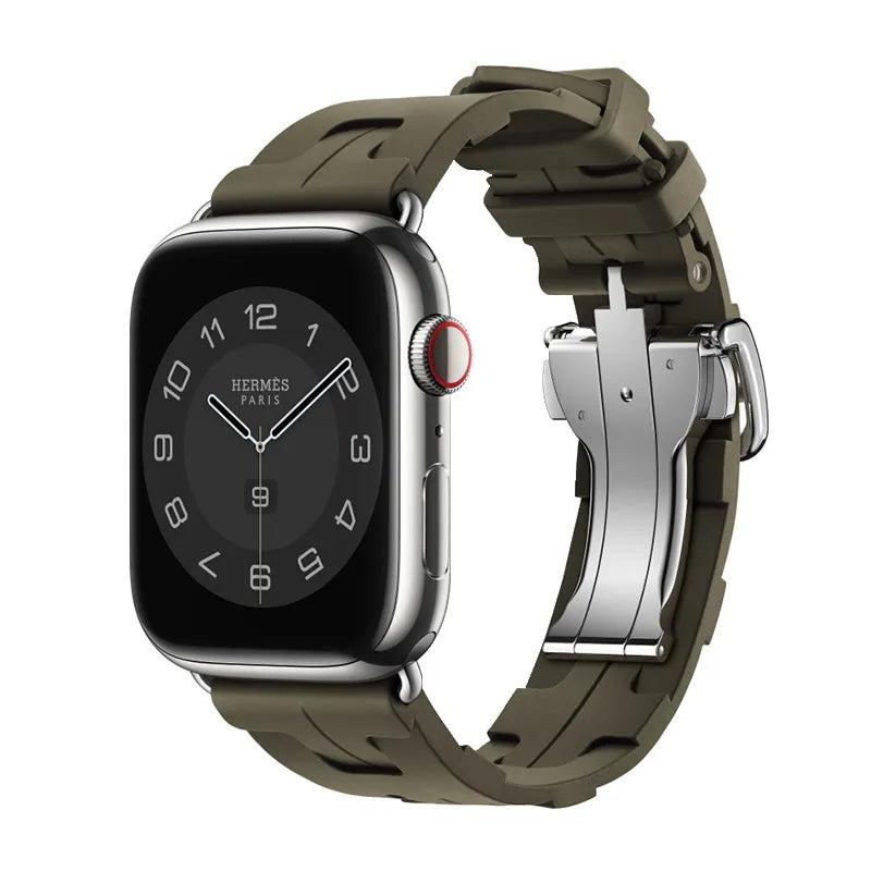 Skin-Friendly Silicone Band for Apple Watch Series 10 – Original Buckle, 42mm/46mm Dewell X