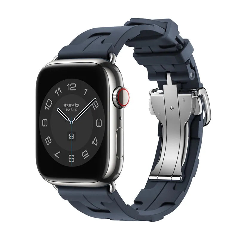 Skin-Friendly Silicone Band for Apple Watch Series 10 – Original Buckle, 42mm/46mm Dewell X