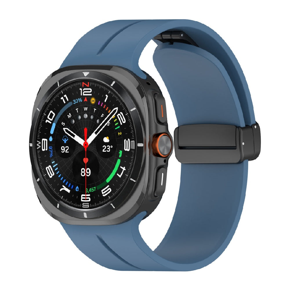 Magnetic Silicone Band For Samsung Galaxy Watch Ultra Blue Galaxy Ultra 47mm Dewell X