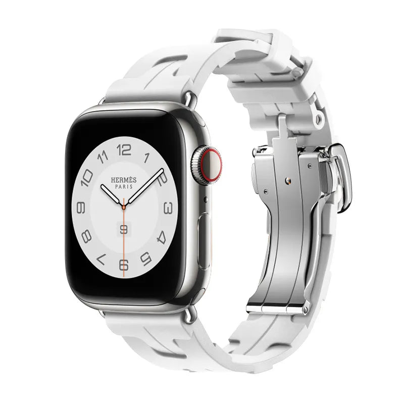 Skin-Friendly Silicone Band for Apple Watch Series 10 – Original Buckle, 42mm/46mm Dewell X