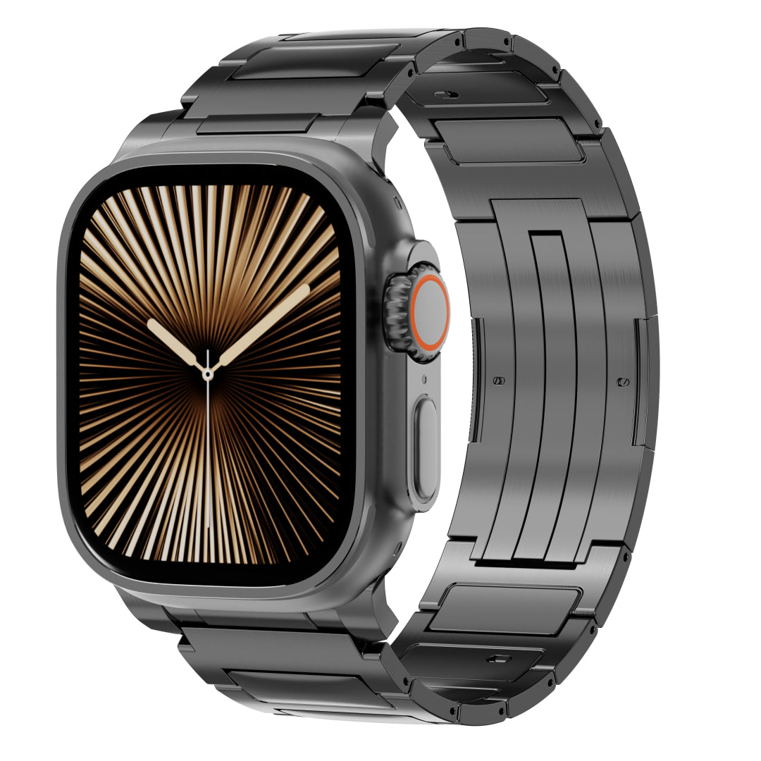 Titanium Link Band For Apple Watch Black Dewell X