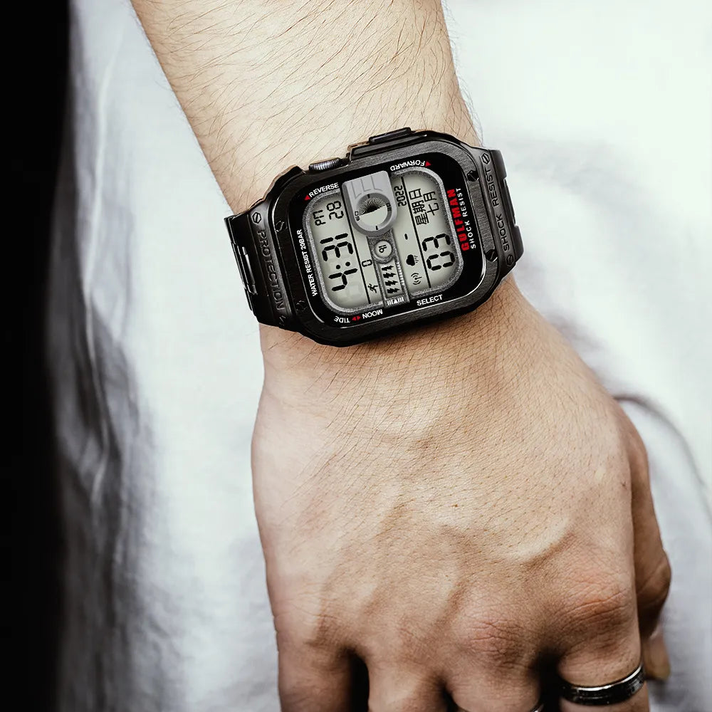 Universally applicable Ultra strap, Apple Watch strap protective case, modified Iron Man stainless steel Dewell X