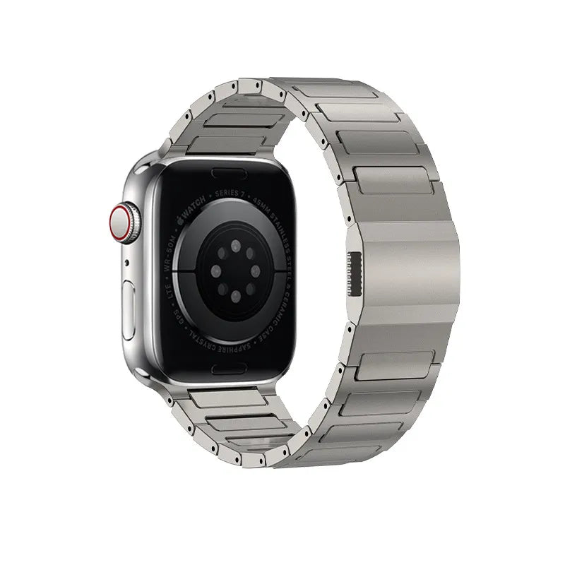Titanium Magnetic Link Band for Apple Watch – DLC Coated, 42–49mm Compatible Dewell X