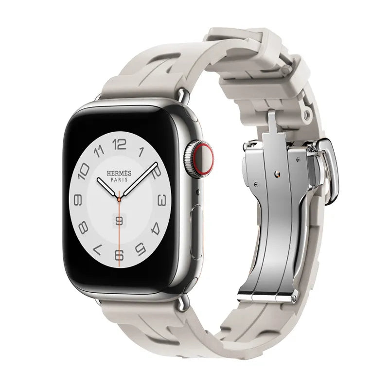 Skin-Friendly Silicone Band for Apple Watch Series 10 – Original Buckle, 42mm/46mm Dewell X