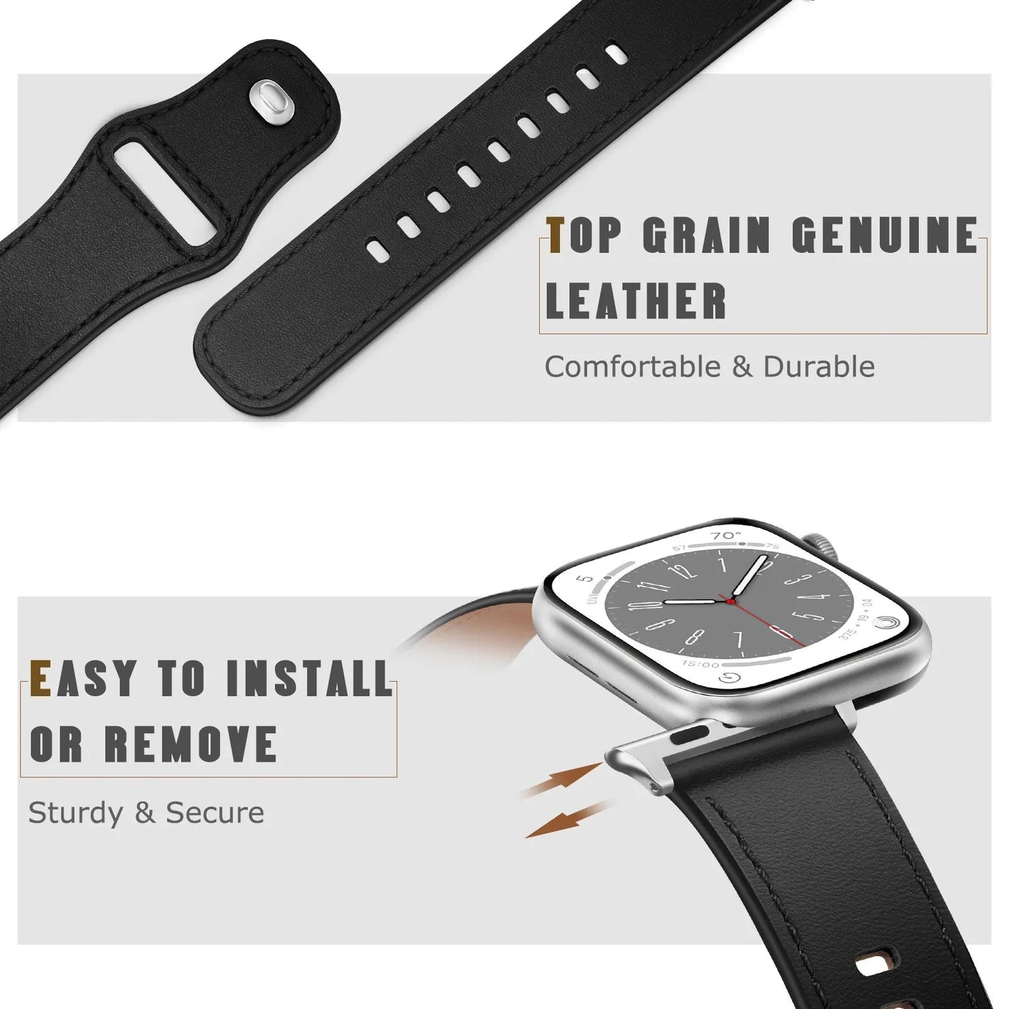 Top-grain cowhide strap Ultra model Star Hao new version suitable for Apple Watch 10 Dewell X