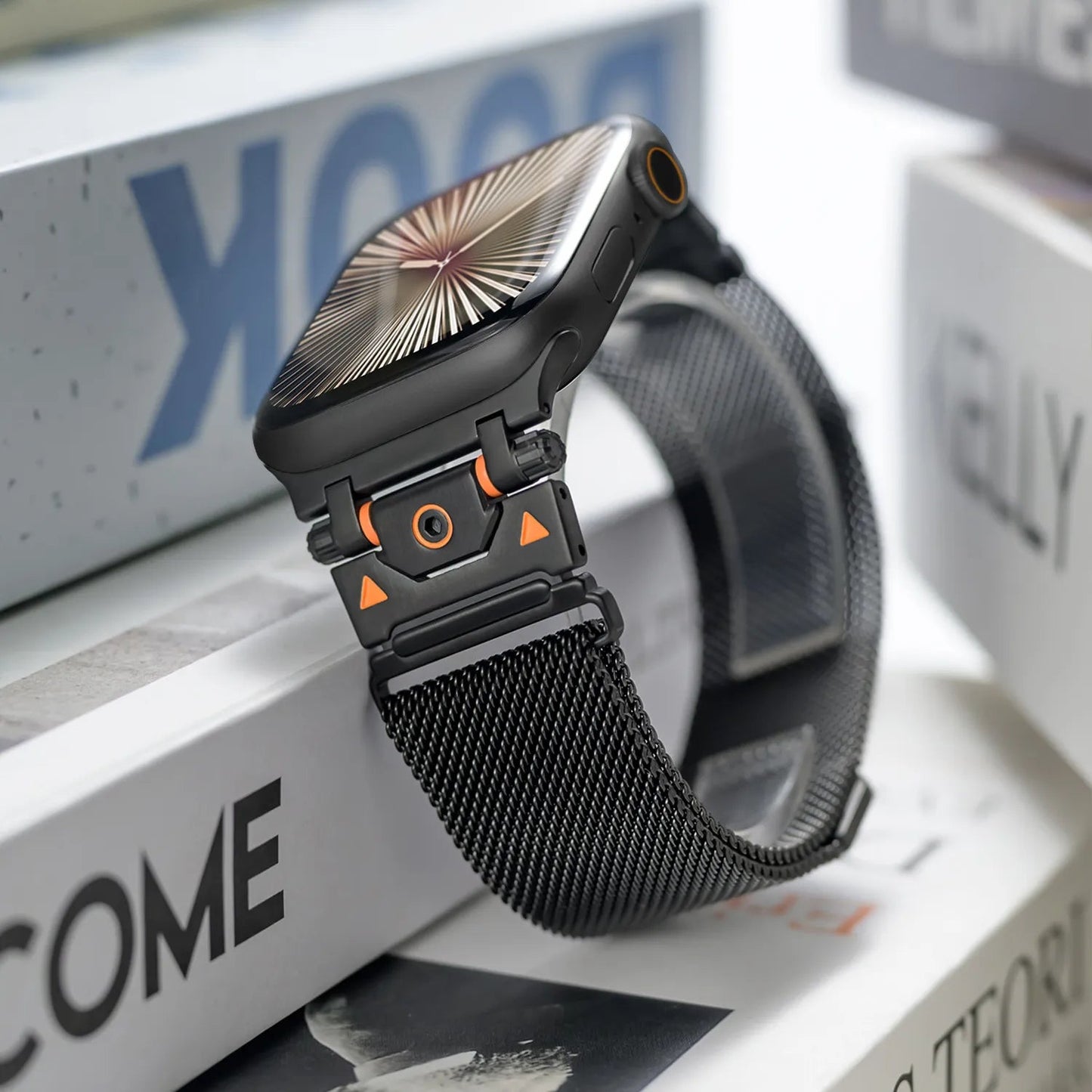 Taiyuan stainless steel metal bracelet suitable for Apple Watch 10 Ultra Milanese loop 49mm Dewell X
