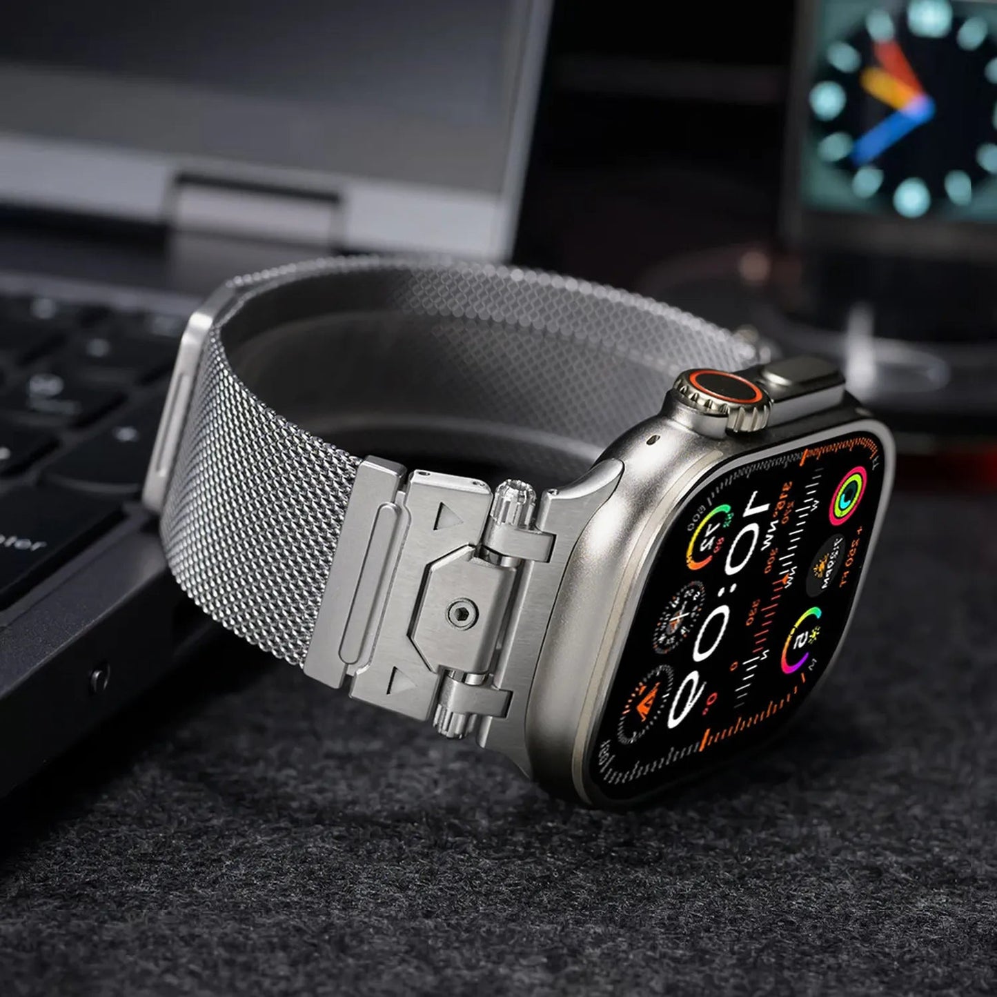Taiyuan stainless steel metal bracelet suitable for Apple Watch 10 Ultra Milanese loop 49mm Dewell X