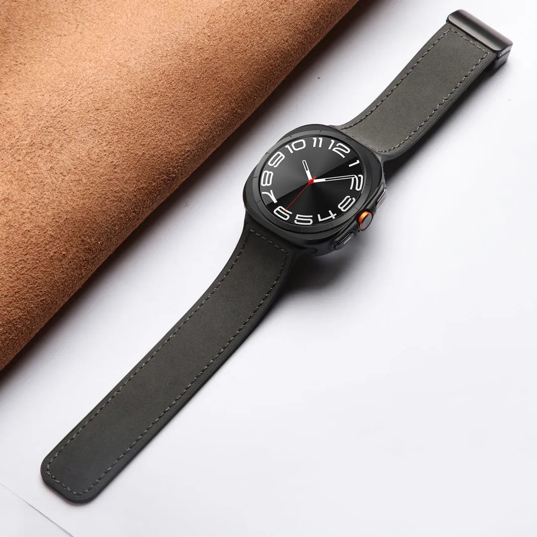 Magnetic Leather & Silicone Band for Samsung Galaxy Watch Ultra Dewell X