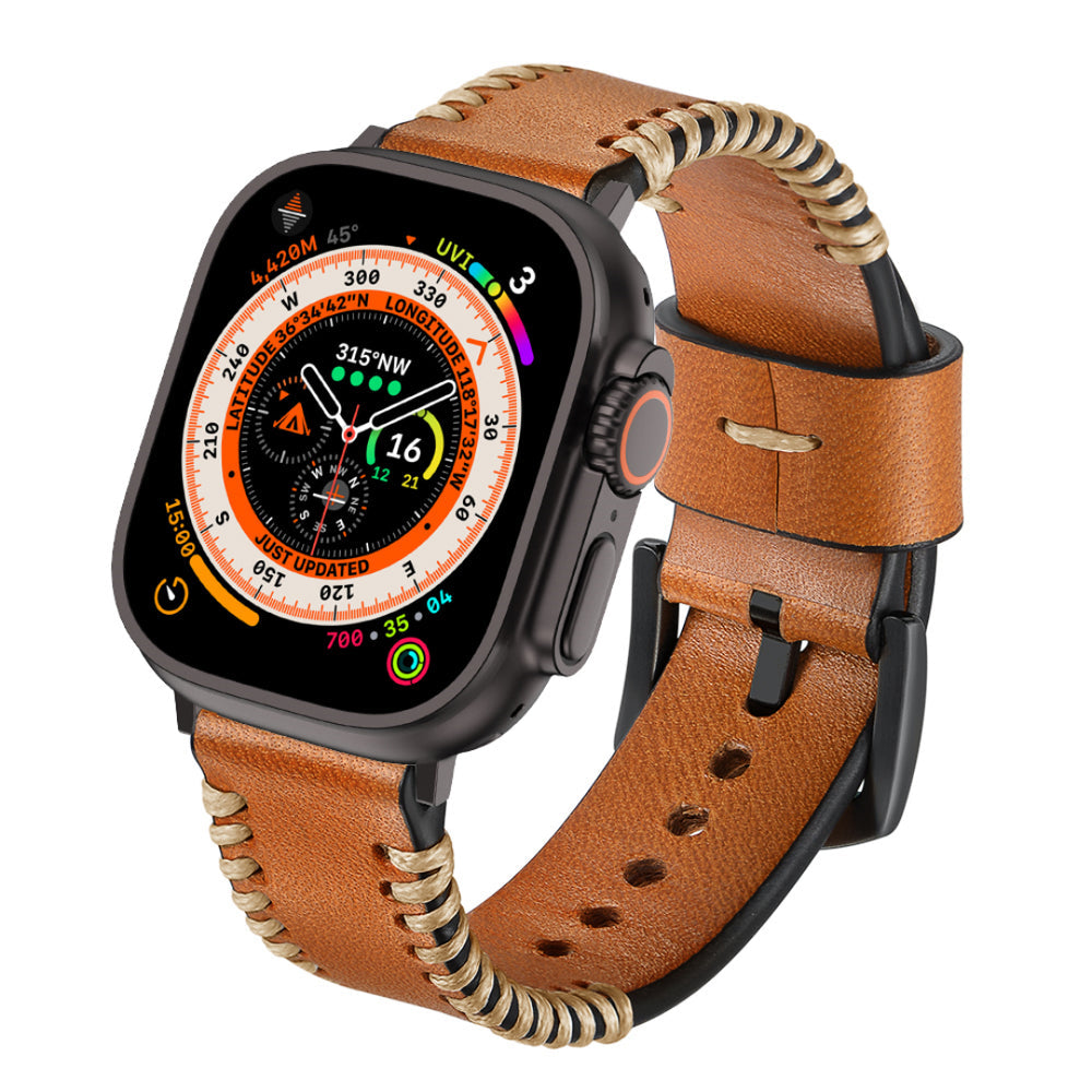Wilderness Leather Band for Apple Watch Brown Dewell X
