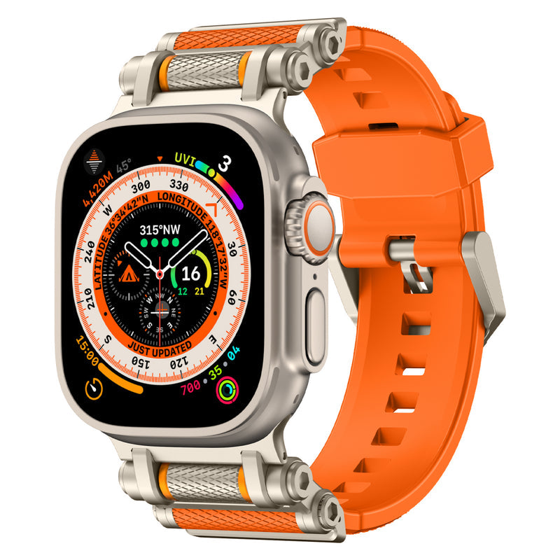 Tactical Rotating Silicone Band For Apple Watch Dewell X