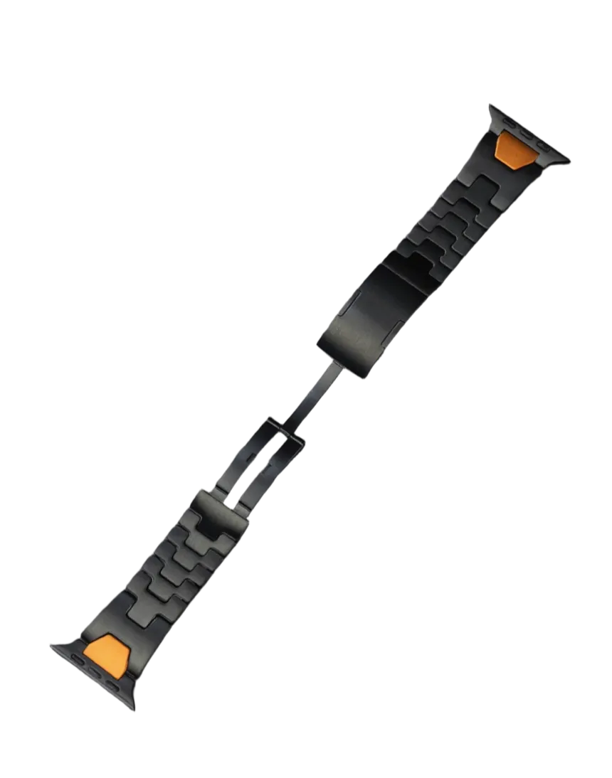 Grand H Titanium Orange Modular Band for Apple Watch 44-49mm Dewell X