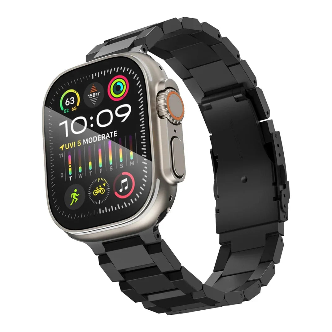 Titanium Metal Watchband For Apple Watch Black Dewell X