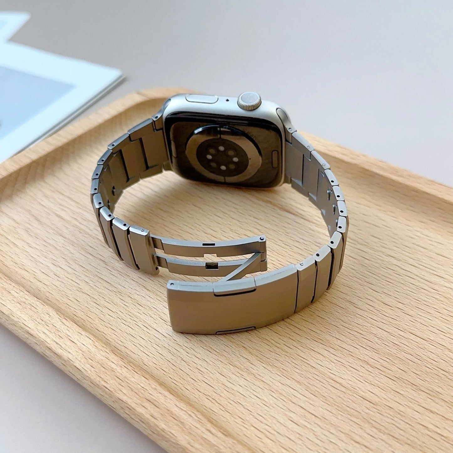 Quick-Release Stainless Steel Strap for Apple Watch 44-49mm, Classic Dewell X