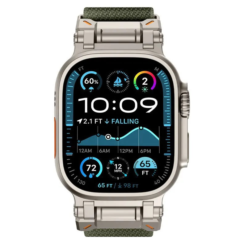 Explorer nylon woven strap suitable for Apple Watch bands, Apple iWatch S10 ultar98 SE Dewell X