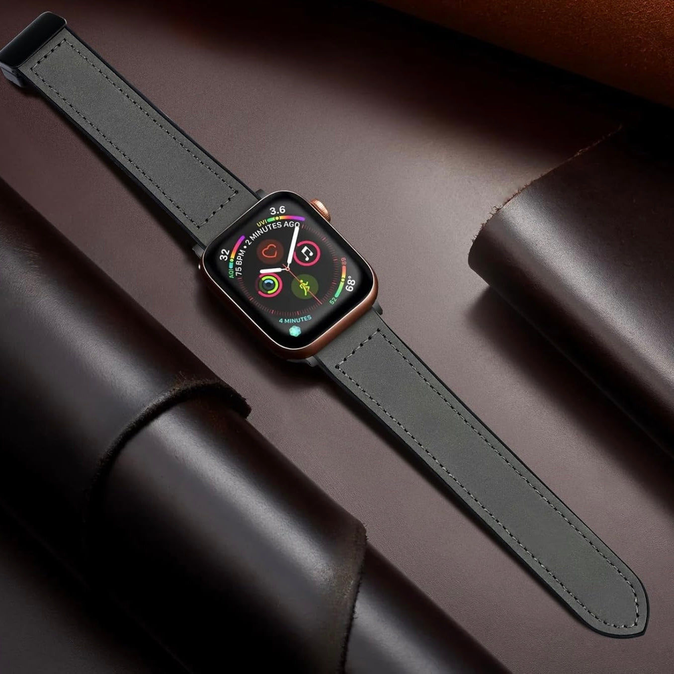 New Magnetic Leather Band for Apple Watch Dewell X