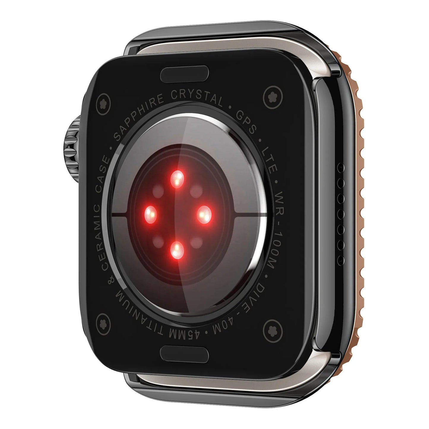 Diamond-Encrusted Apple Watch Case: Compatible with Series 4-9 & SE, Cutout Design Protective Cover Dewell X