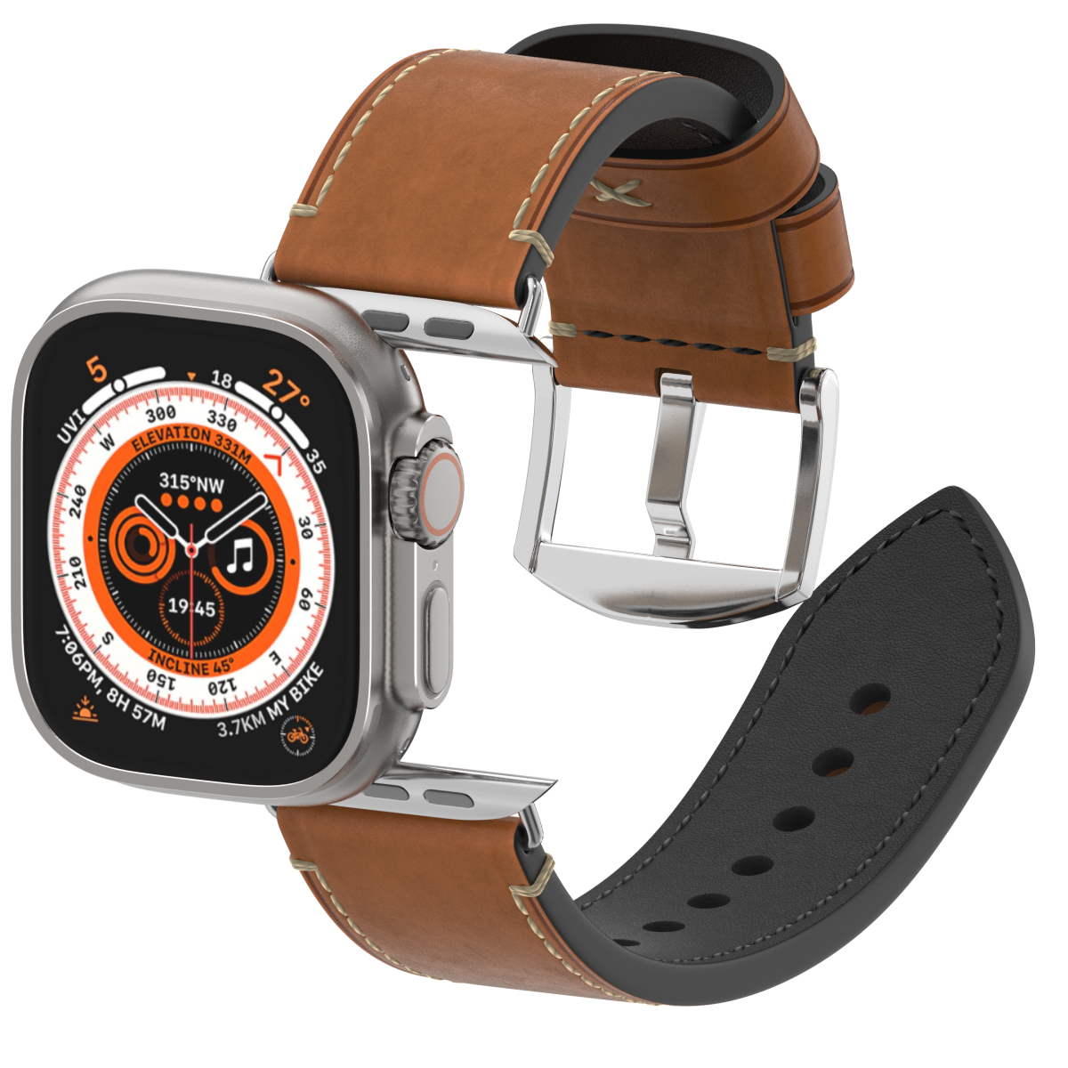 New Vintage Leather Band For Apple Watch Dewell X