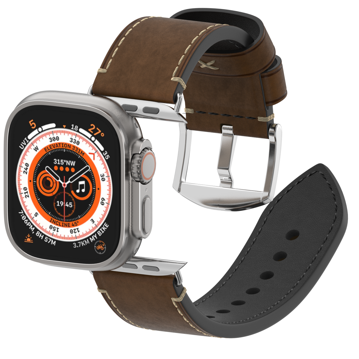 New Vintage Leather Band For Apple Watch Dewell X