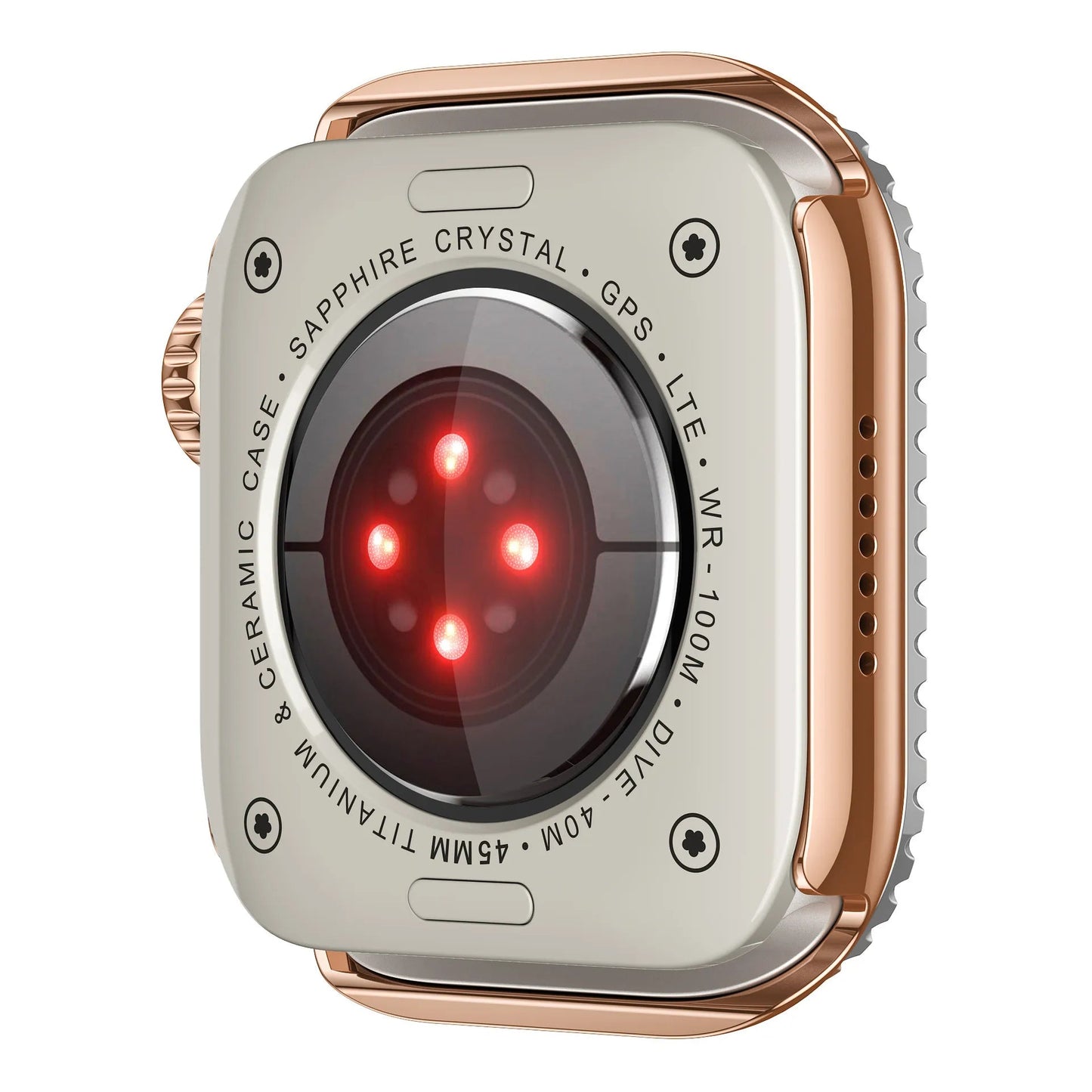 Diamond-Encrusted Apple Watch Case: Compatible with Series 4-9 & SE, Cutout Design Protective Cover Dewell X
