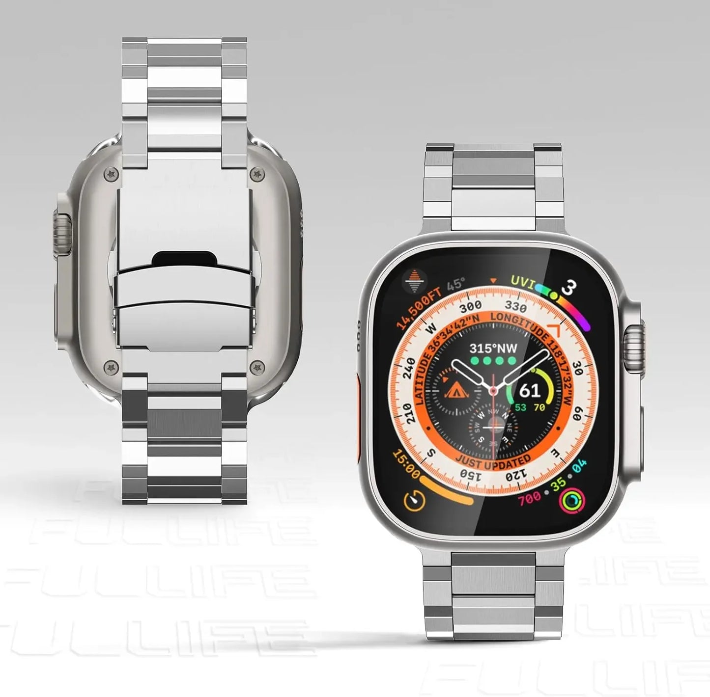 Titanium Metal Watchband For Apple Watch Dewell X