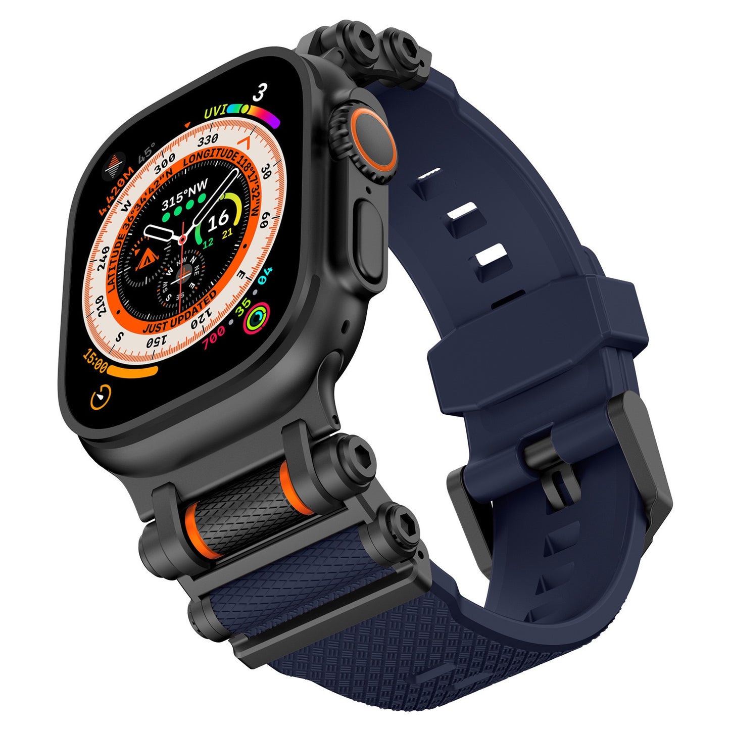 Correa de silicona giratoria táctica para Apple Watch