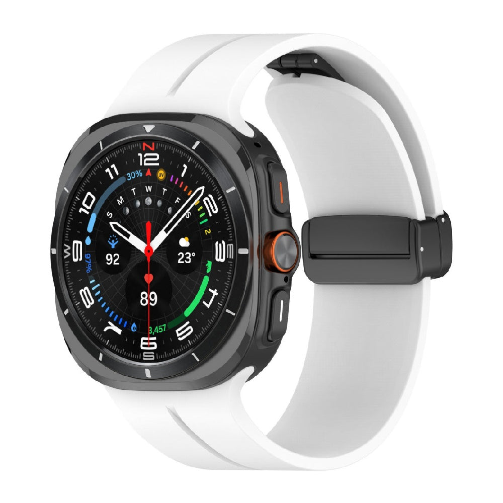 Magnetic Silicone Band For Samsung Galaxy Watch Ultra White Galaxy Ultra 47mm Dewell X