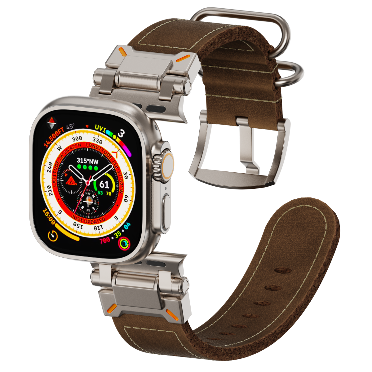 Tactical Leather Band For Apple Watch Dewell X