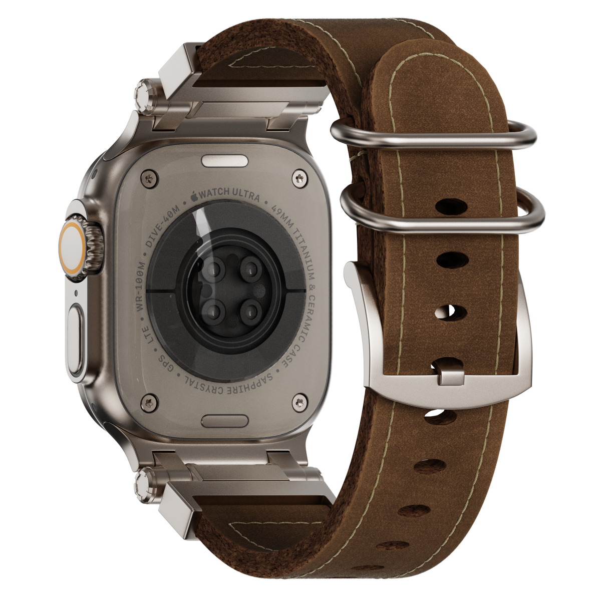 Tactical Leather Band For Apple Watch Dewell X