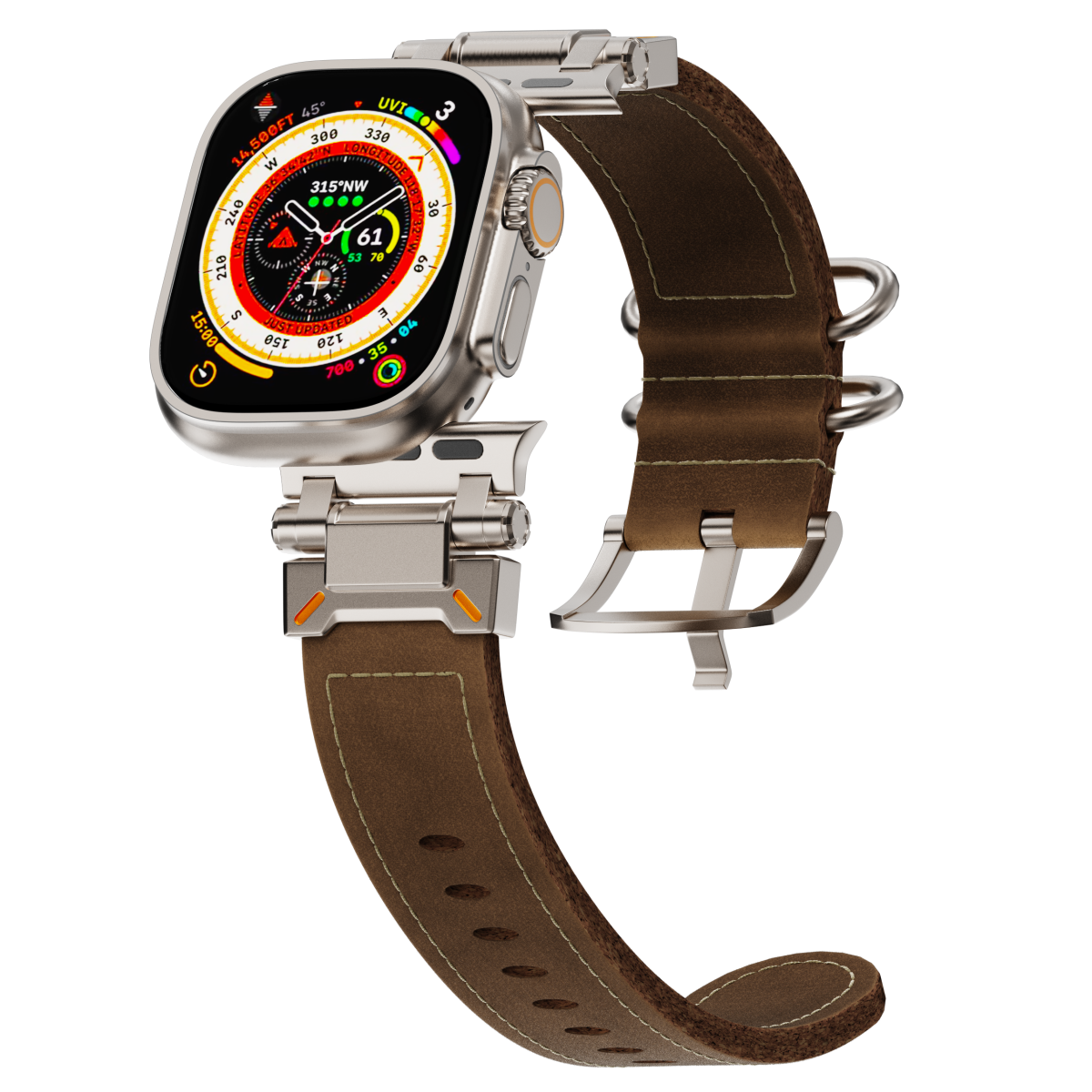 Tactical Leather Band For Apple Watch Dewell X