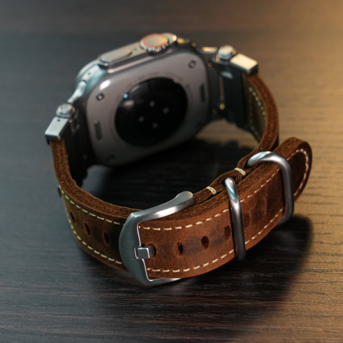 Tactical Leather Band For Apple Watch Dewell X