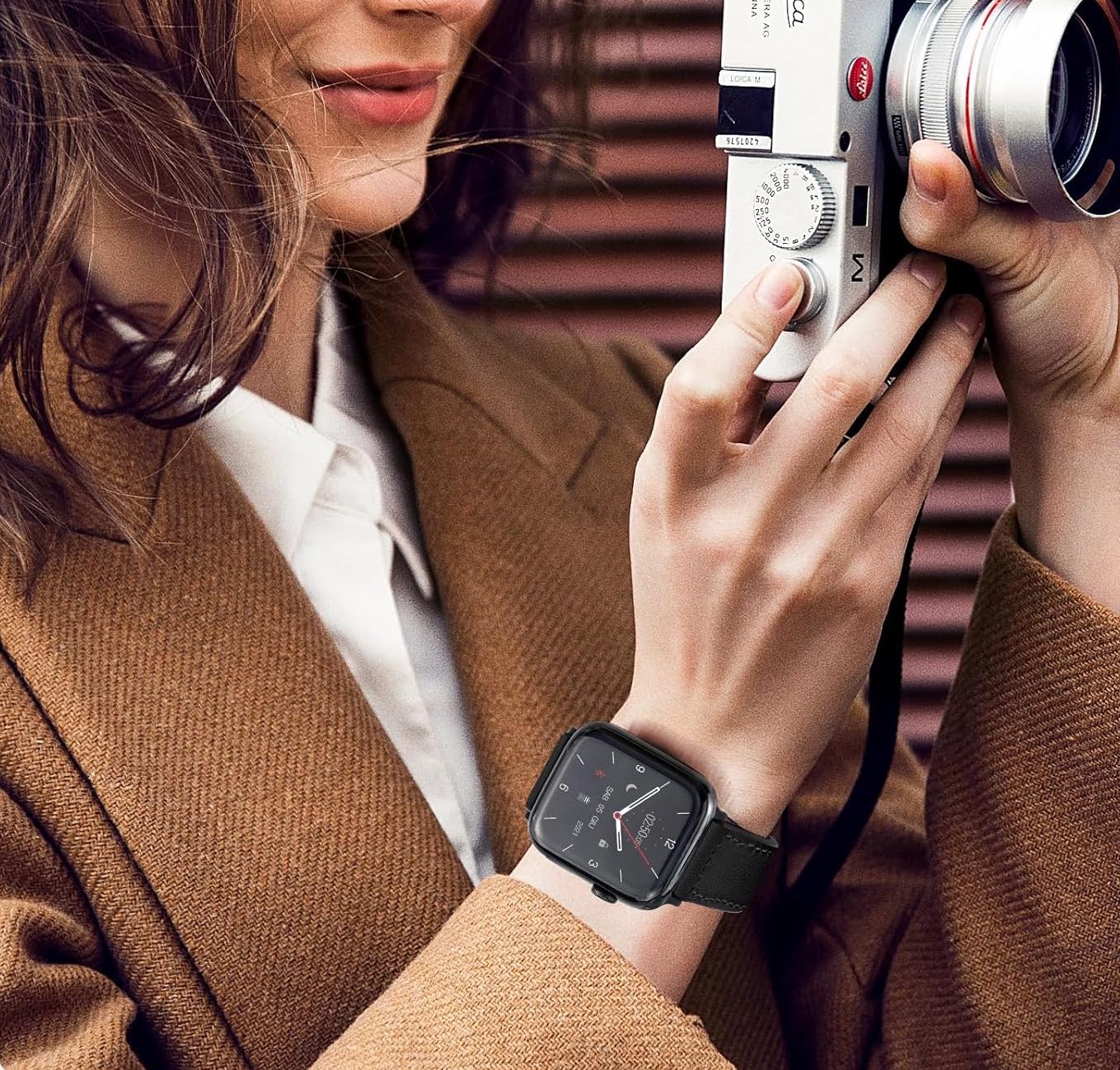 New Magnetic Leather Band for Apple Watch Dewell X