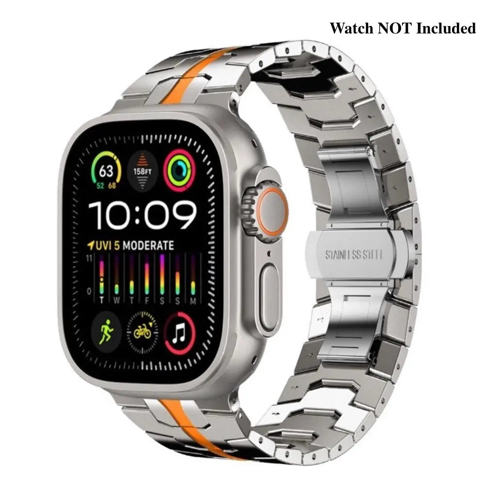 Stainless Steel Metal Watchband for Apple Watch-Ironman Version Dewell X