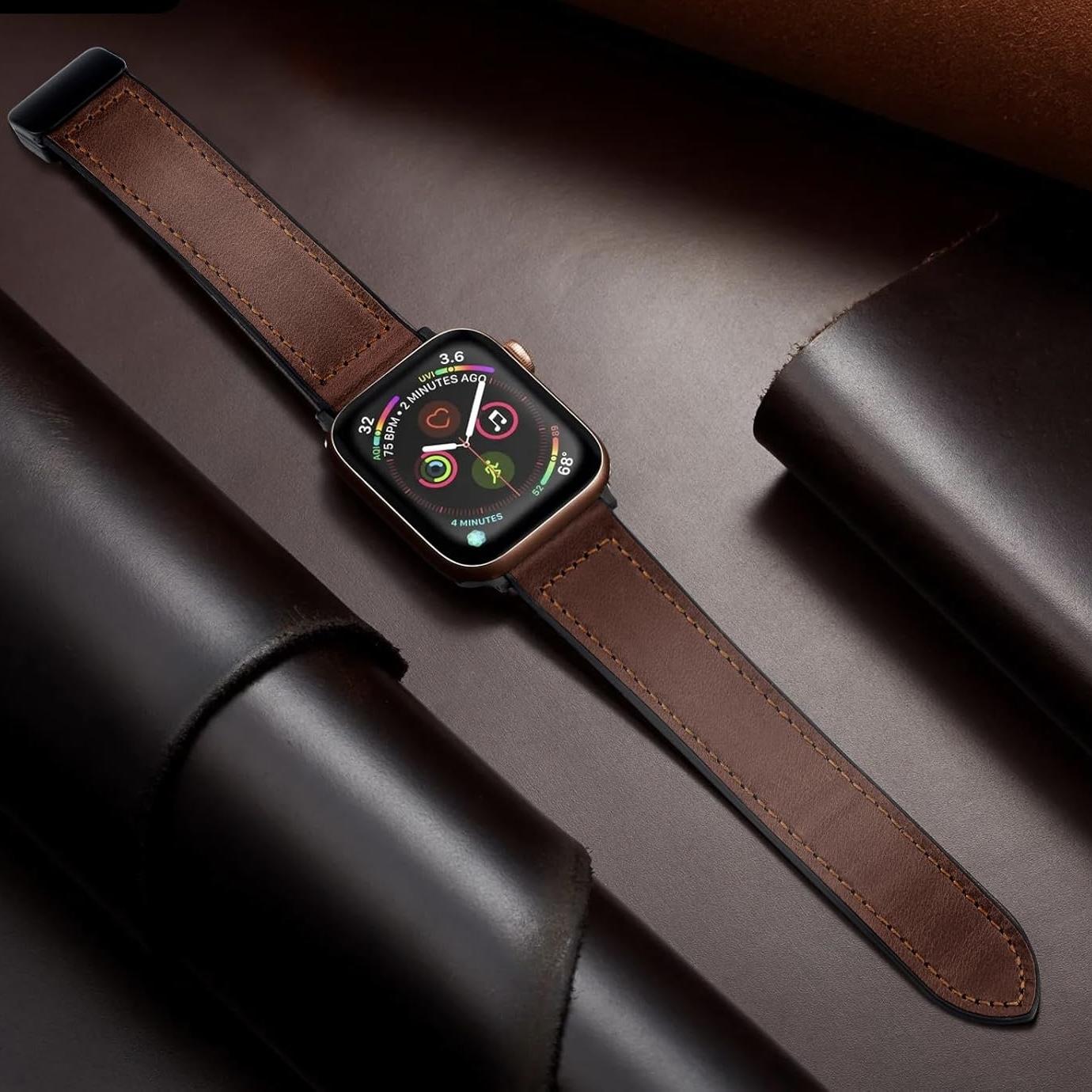 New Magnetic Leather Band for Apple Watch Dewell X