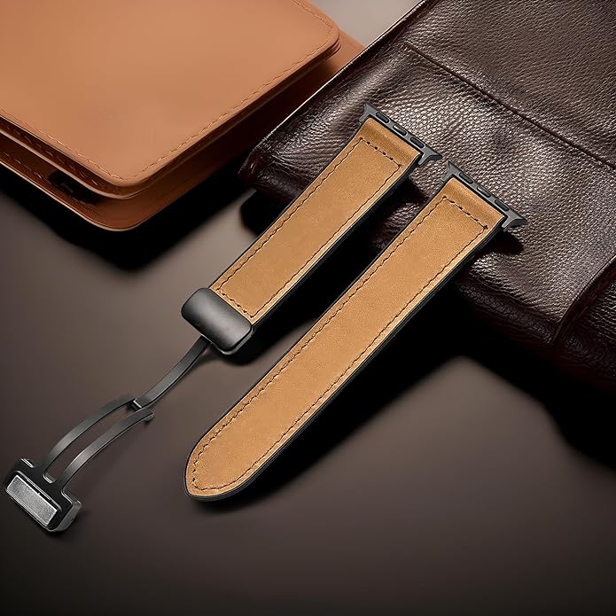 Magnetic Buckle Leather Band for Apple Watch Dewell X