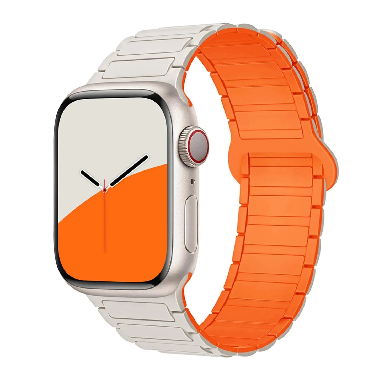 Magnetic Silicone Band for Apple Watch – Compatible with Ultra 2, Ultra, Series 1–10, SE (38–49mm) Dewell X