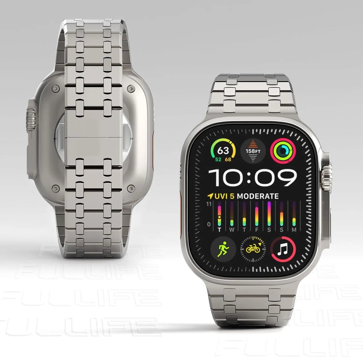Stainless Steel Metal Watchband for Apple Watch Dewell X