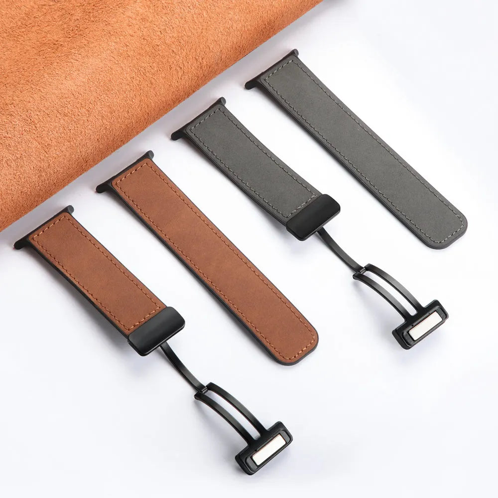 Magnetic Leather & Silicone Band for Samsung Galaxy Watch Ultra Dewell X