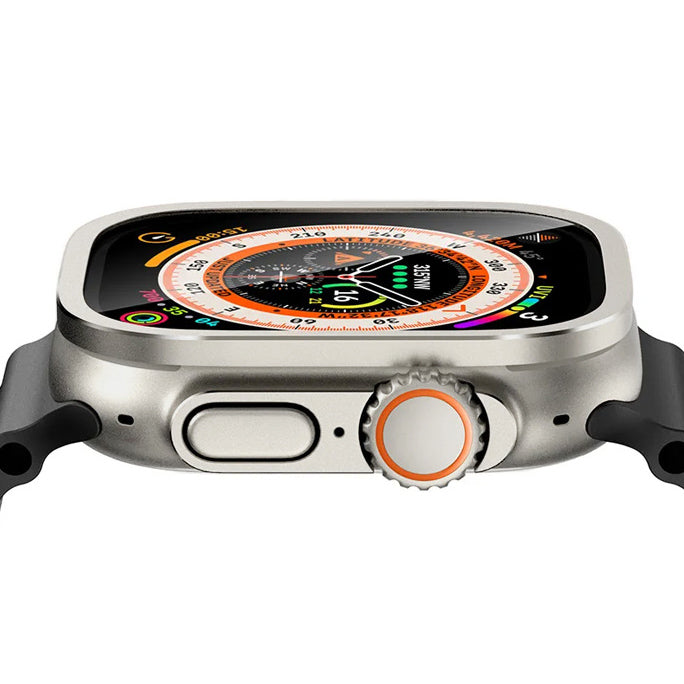 Titanium Alloy Frame Tempered Film For Apple Watch Dewell X